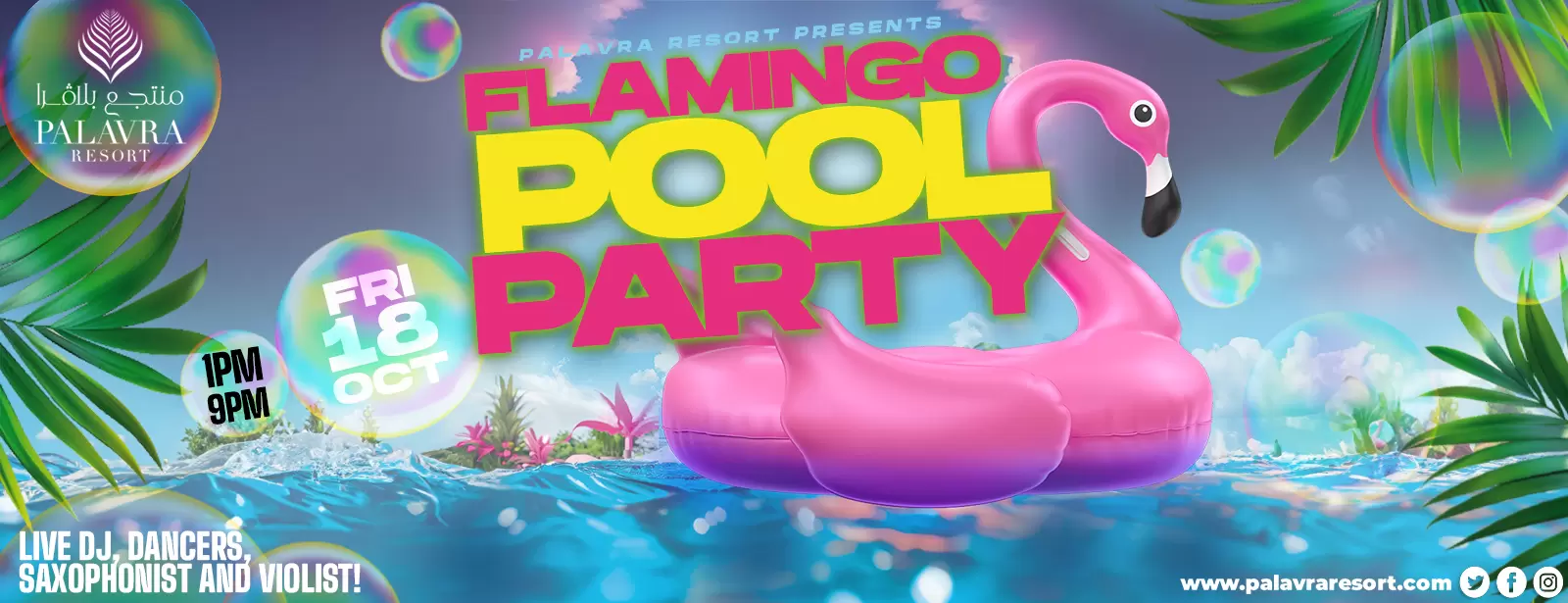 Flamingo Pool Party at Palavra Resort