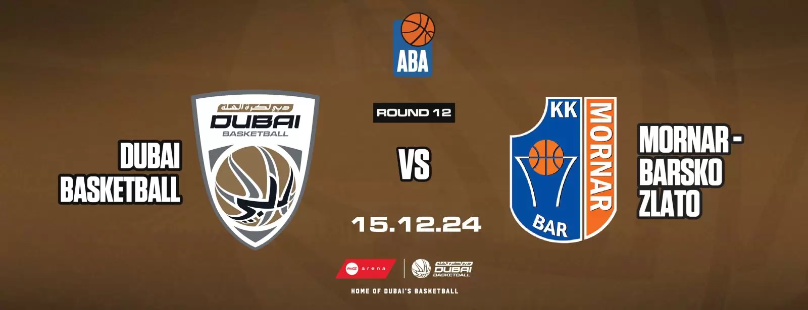 Dubai Basketball vs Mornar-Barsko Zlato Coca-Cola Arena