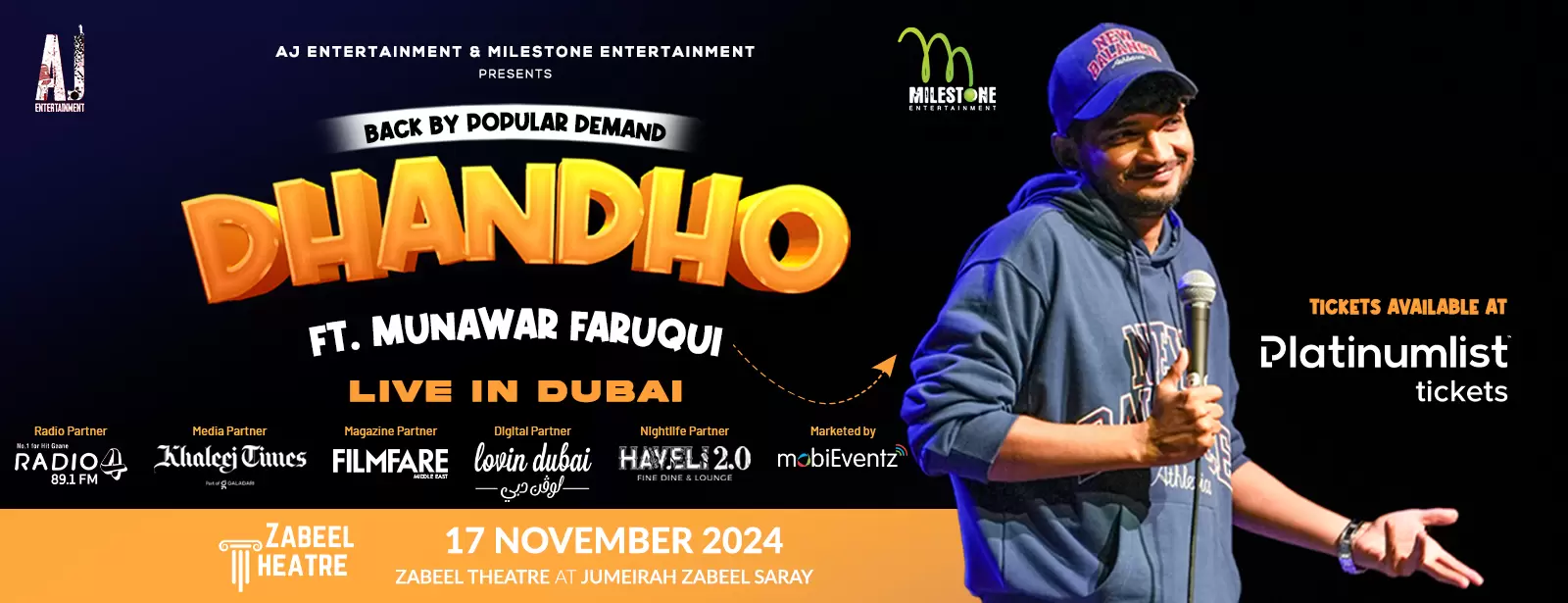 Munawar Faruqui Live at Zabeel Theatre in Dubai