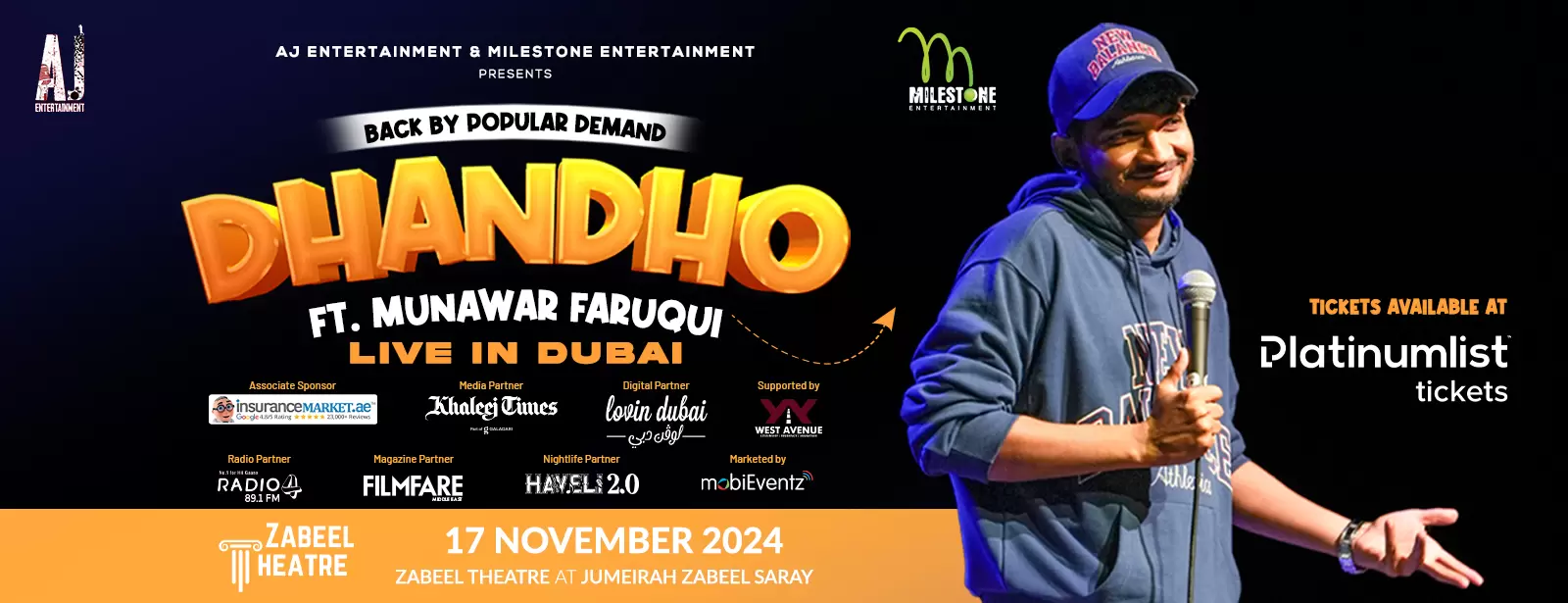 Munawar Faruqui Live at Zabeel Theatre in Dubai