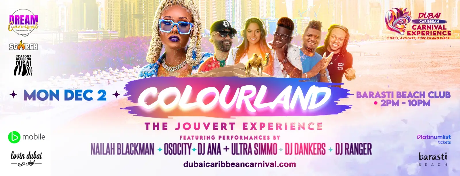 Dubai Caribbean Carnival Presents Colourland Dubai -The Jouvert Experience