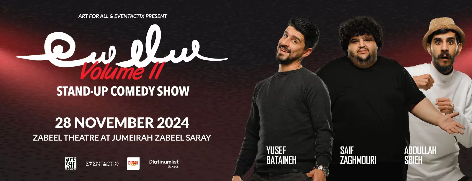 Salaseh Vol.2 Stand Up Arabic Comedy at Zabeel Theatre in Dubai