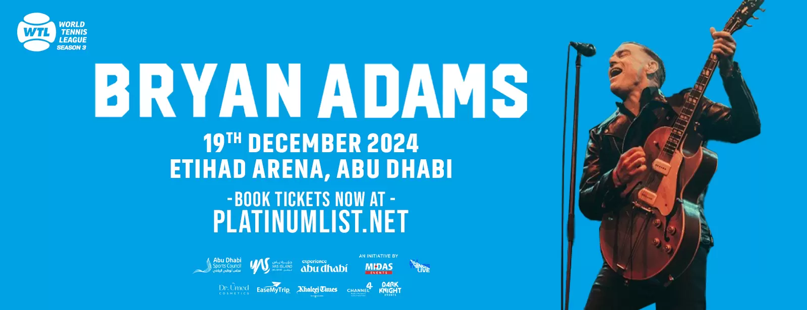 World Tennis League presents Bryan Adams live Live at Etihad Arena Abu Dhabi 2024