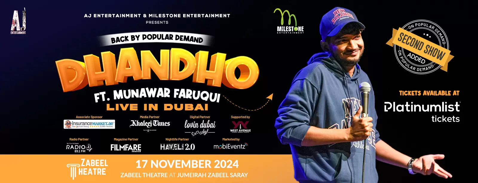 Munawar Faruqui Live at Zabeel Theatre in Dubai