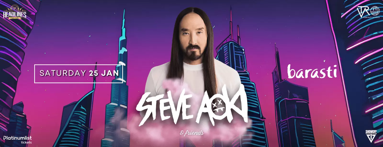 Steve Aoki at Barasti Beach in Dubai