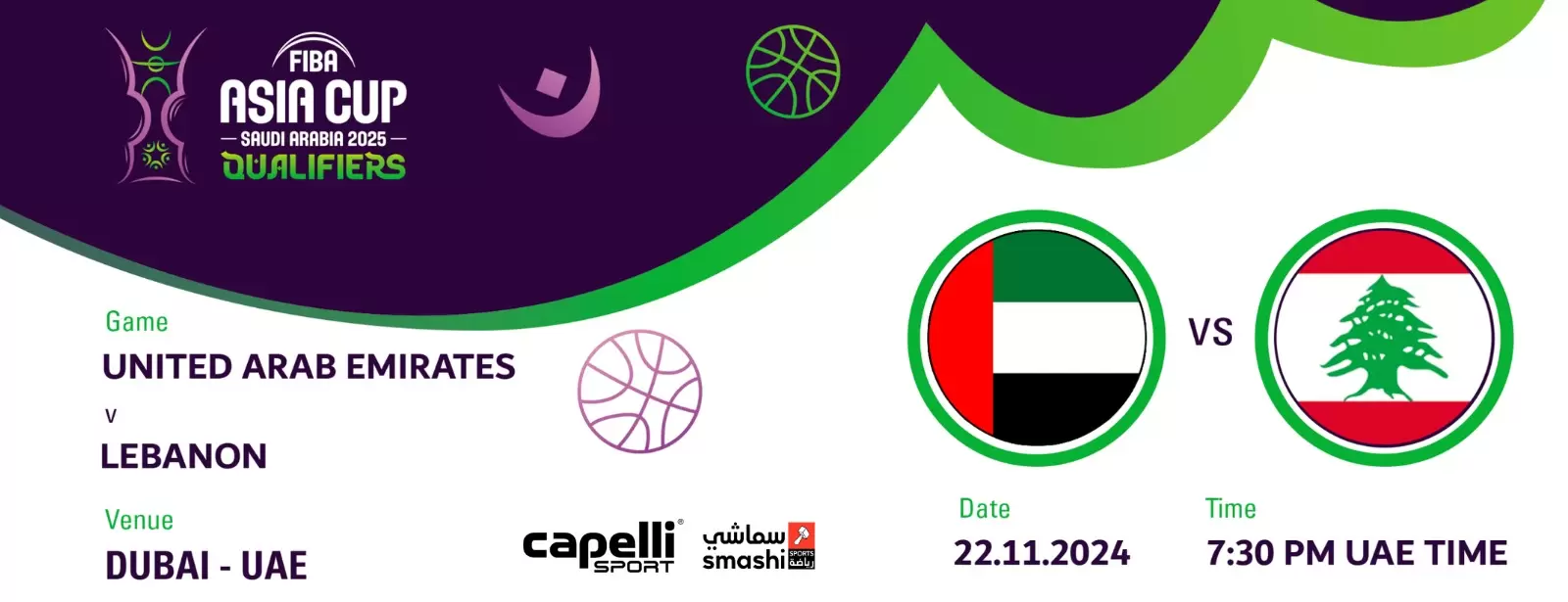 FIBA Asia 2025 Qualifiers - UAE vs Lebanon in Dubai