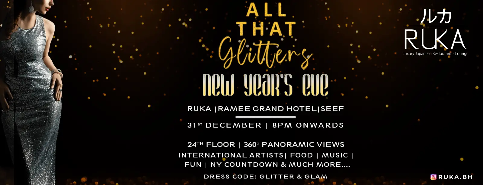 Ruka's All That Glitters - New Year Party at Ramee Grand Hotel