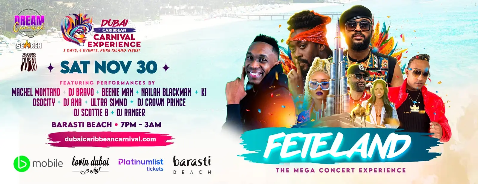 Dubai Caribbean Carnival Presents Feteland - The Mega Concert Experience
