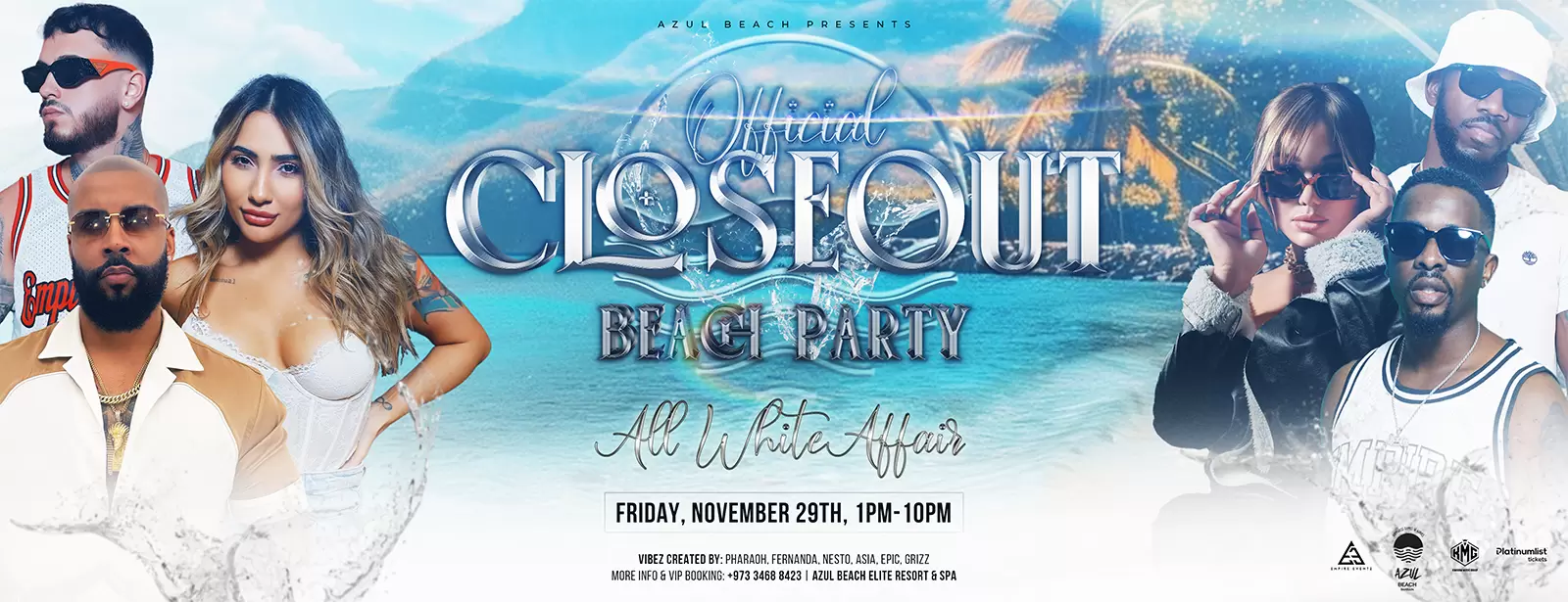 Official Closeout Beach Party at Azul Beach, Bahrain