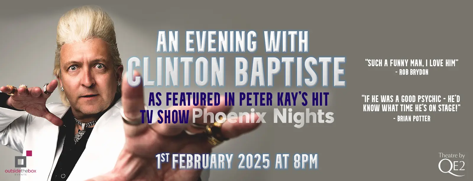 An Evening With Clinton Baptiste at Theatre by QE2