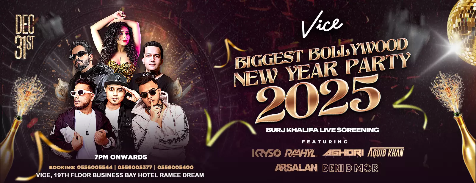 Biggest Bollywood New Year Party at Vice, Dubai
