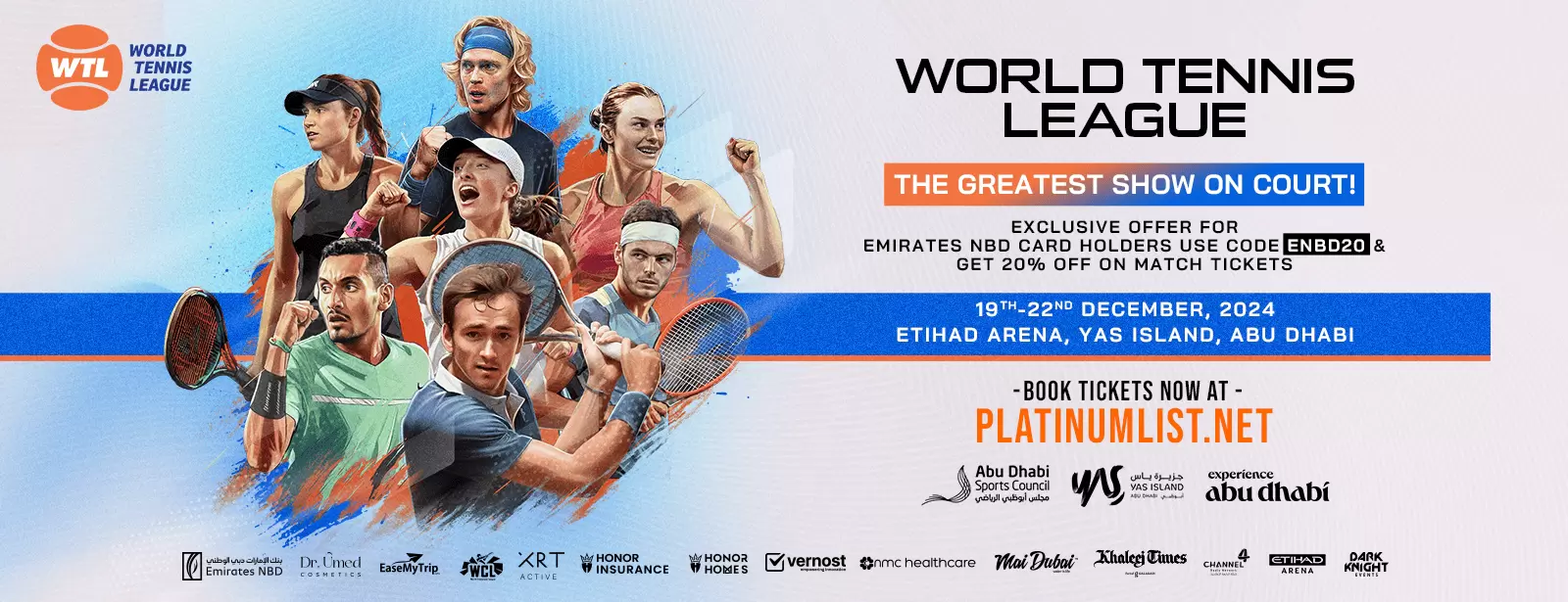 World Tennis League presents the Greatest Show on Court at Etihad Arena Abu Dhabi 2024