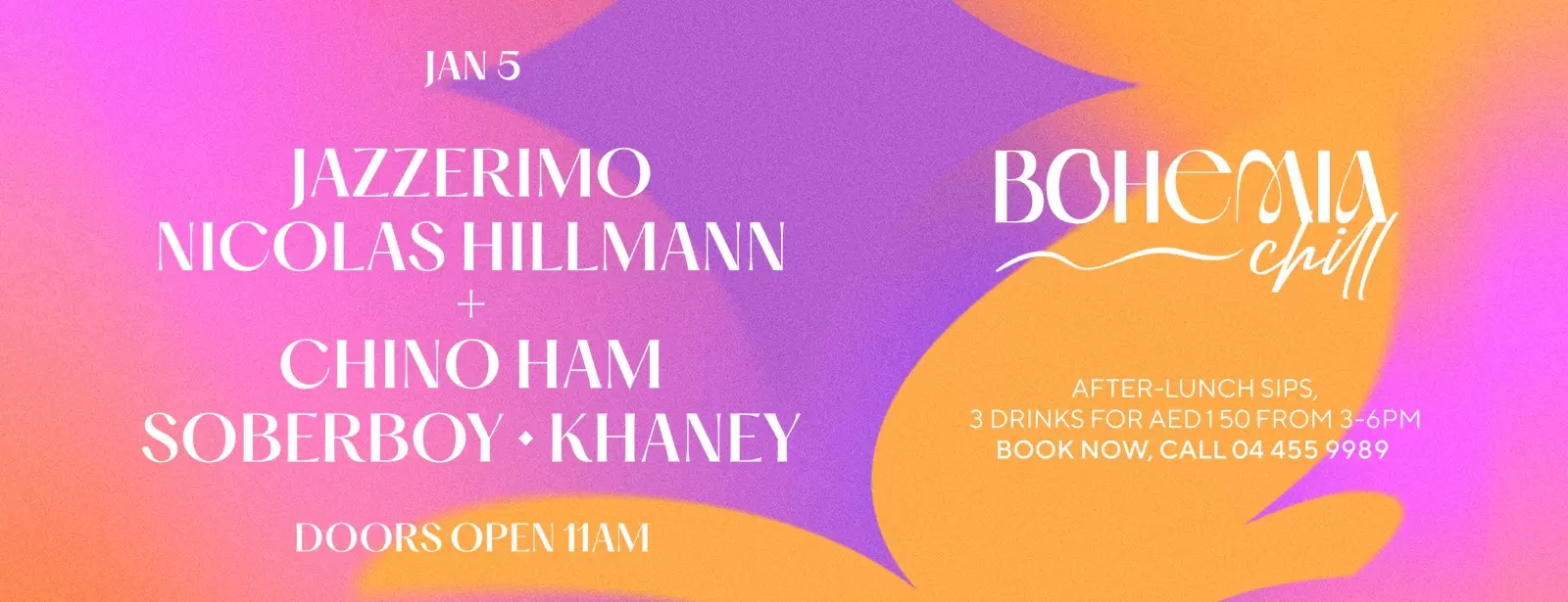 Bohemia Chill with Jazzerimo, Soberboy, Nicolas Hillmann, Chino Ham & Khaney