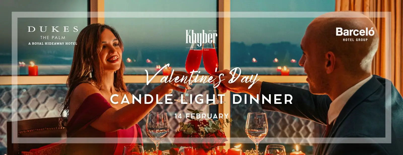 Valentine's Day Dinner at Dukes The Palm, a Royal Hideaway Hotel in Dubai