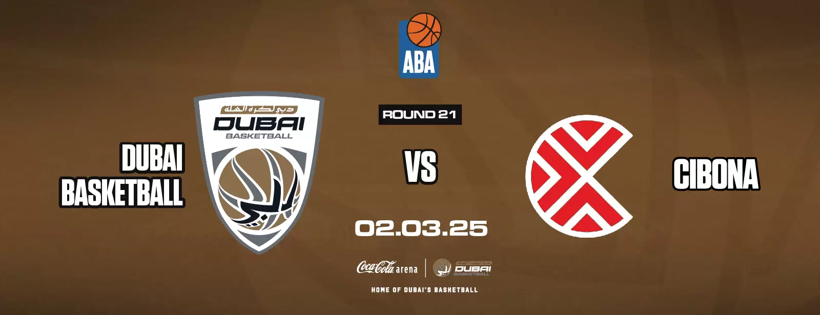 Dubai Basketball vs Cibona at Coca-Cola Arena in Dubai