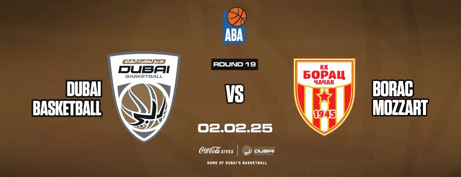 Dubai Basketball vs Borac Mozzart at Coca-Cola Arena