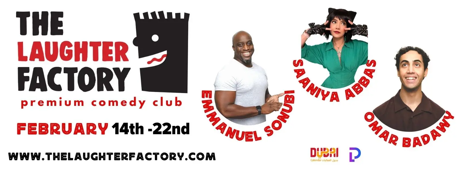 The Laughter Factory February 2025 in Dubai and Abu Dhabi