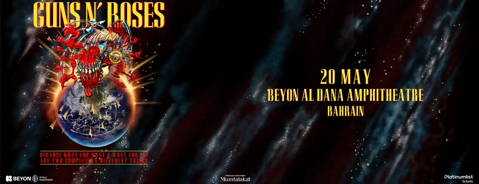 Guns N' Roses live at Beyon Al Dana Amphitheatre, Bahrain