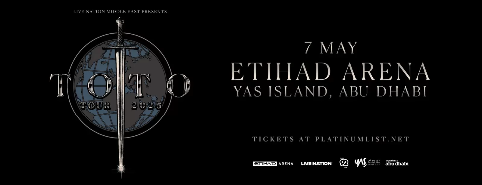 Live Nation Middle East Presents Toto Tour 2025 at Etihad Arena in Abu Dhabi