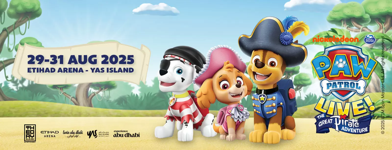 Paw Patrol Live! The Great Pirate Adventure at Etihad Arena Abu Dhabi