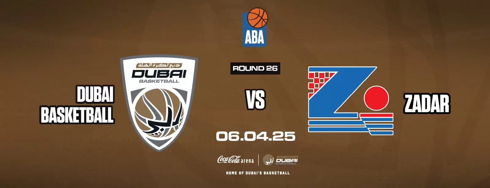 Dubai Basketball vs Zadar at Coca-Cola Arena in Dubai