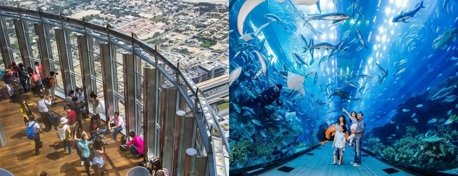 At the Top, Burj Khalifa and Dubai Aquarium
