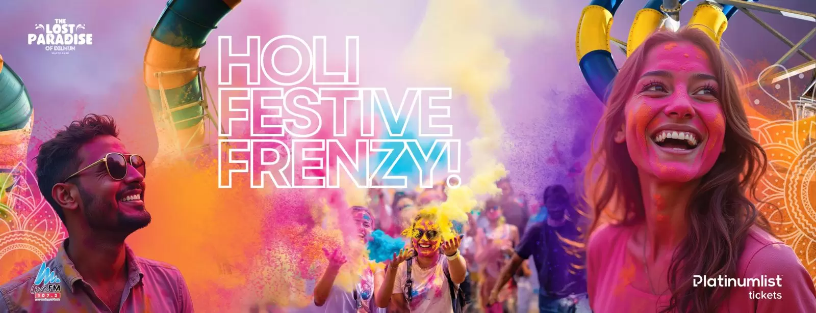 Holi Festival at The Lost Paradise of Dilmun Water Park