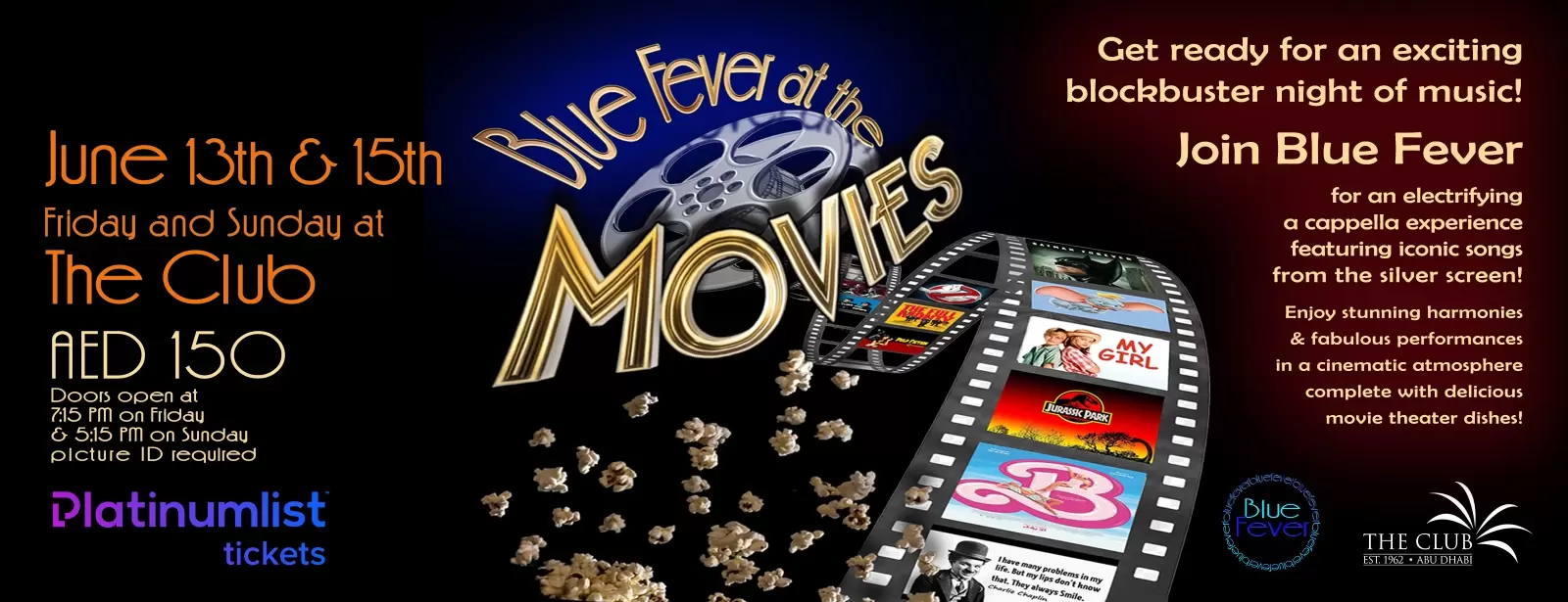 Blue Fever at the Movies – A Night of Cinematic A Cappella Magic!