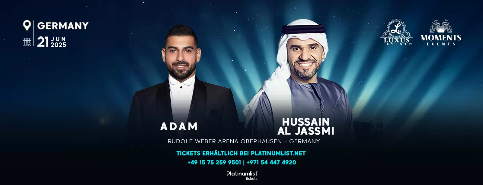 Hussain Al Jassmi & Adam Live at Rudolf Weber Arena in Oberhausen, Germany
