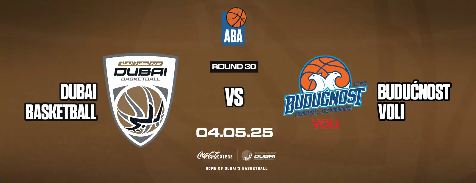 Dubai Basketball vs Buducnost Voli at Coca-Cola Arena in Dubai