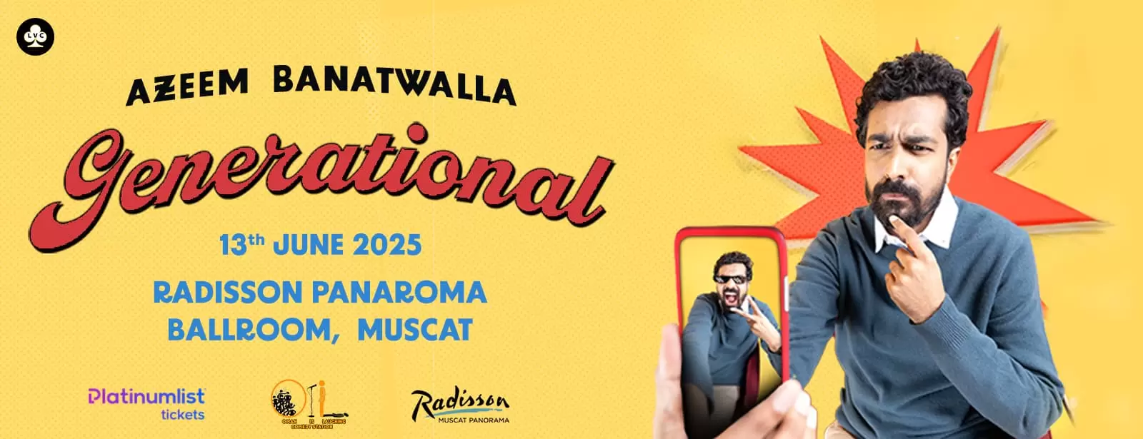 Azeem Banatwalla Stand up comedy in Muscat