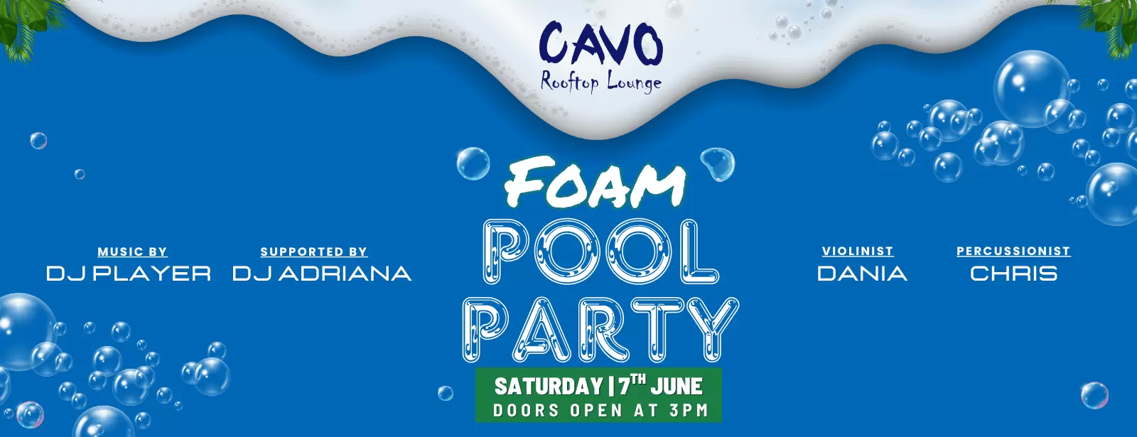 Foam Pool Party at Cavo Rooftop, Bahrain