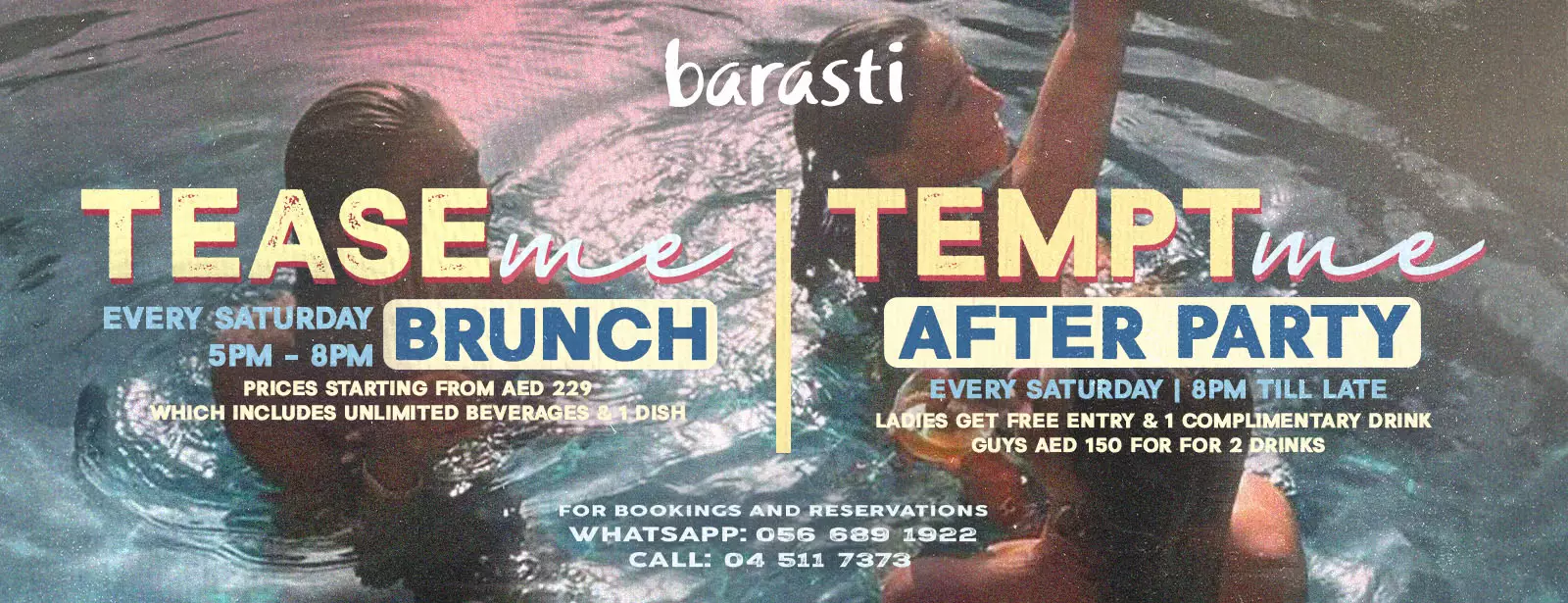 Tease Me - A Sunset Pool Brunch & After Party at Barasti in Dubai
