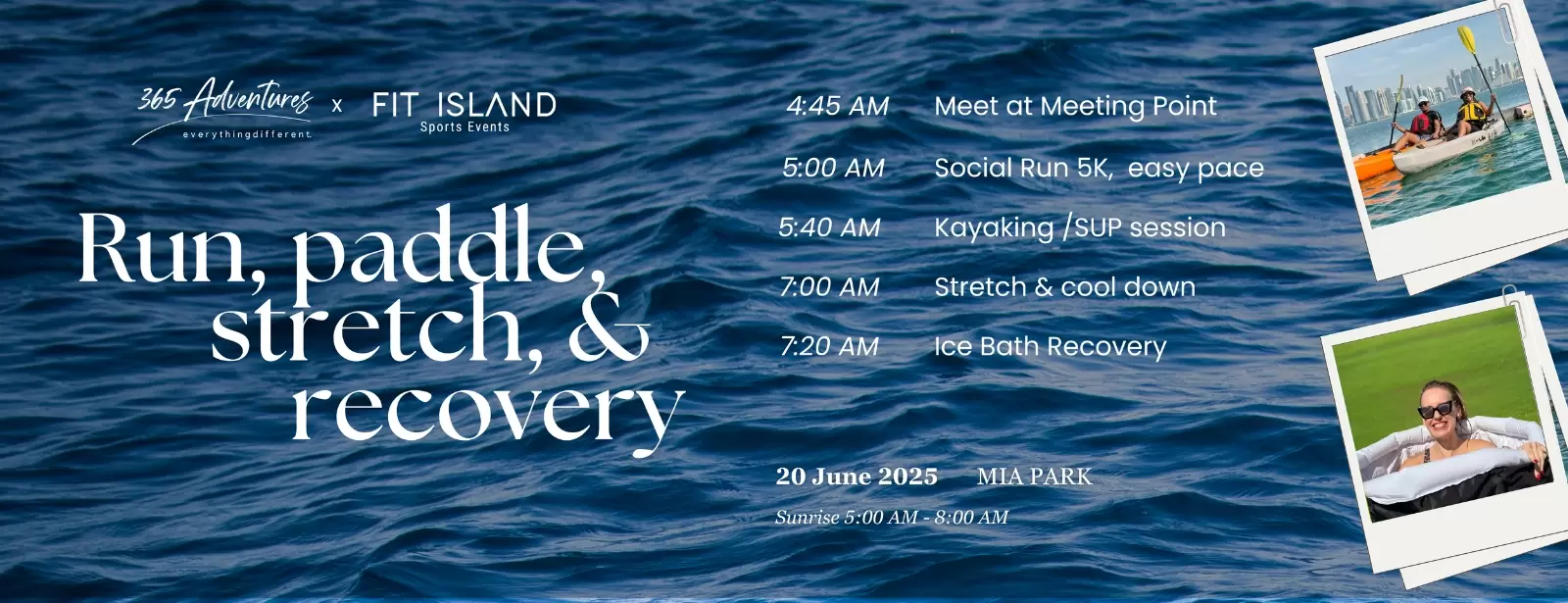 Run, Paddle, Stretch & Recovery Event