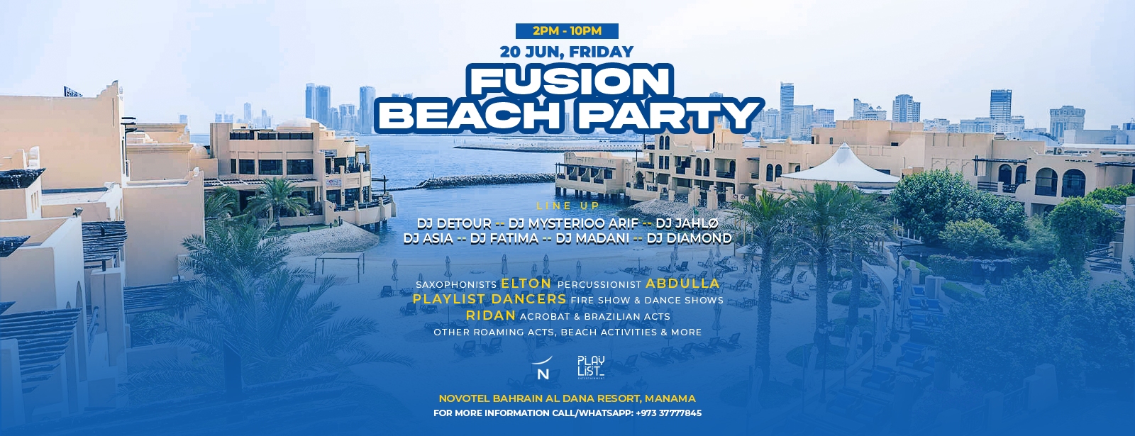 Fusion Beach Party at Novotel Bahrain Al Dana Resort in Manama