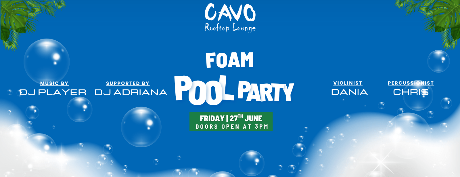 Foam Pool Party at Cavo Rooftop Bahrain