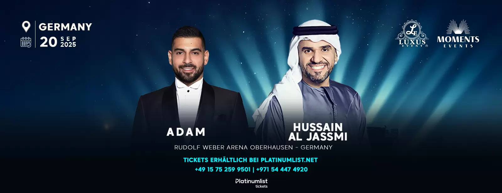 Hussain Al Jassmi & Adam Live at Rudolf Weber Arena in Oberhausen, Germany