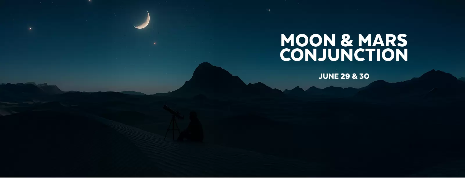 Mleiha Moon and Mars Conjunction