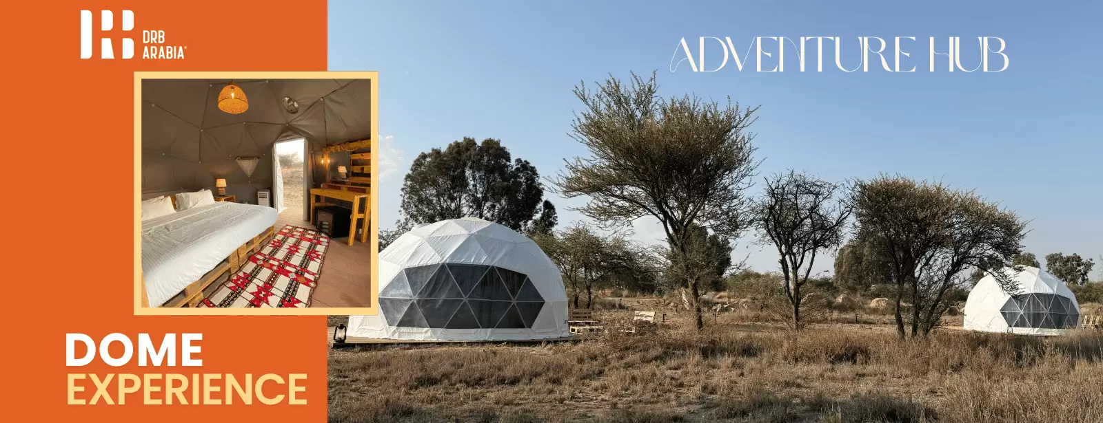 Stay Beneath the Stars with our Dome Experience - A Luxury Camping Experience in Al Dalghan Park