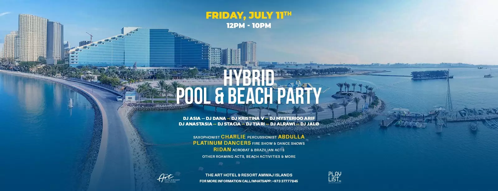 Hybrid Pool & Beach Party at The Art Hotel & Resort in Manama