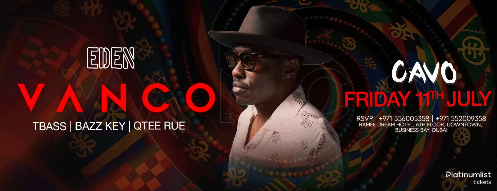 Eden Presents Vanco Live in Dubai