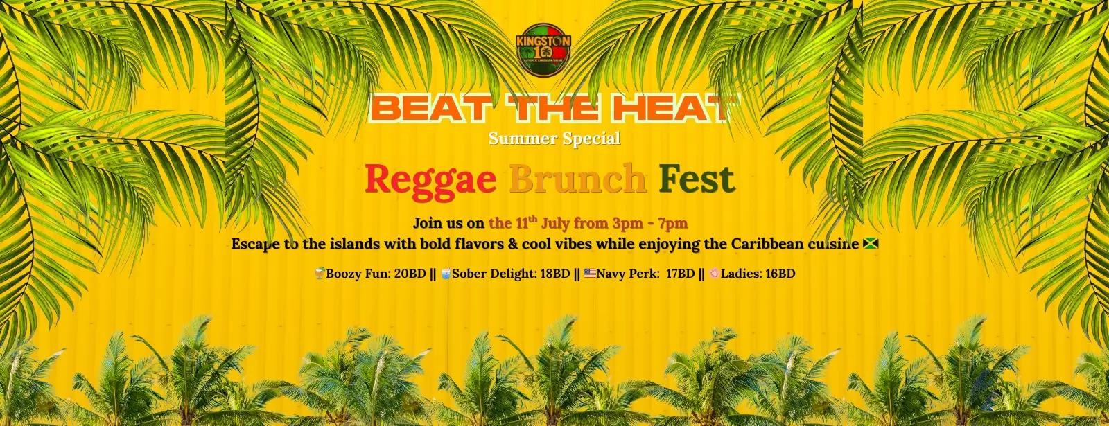 Summer Special: Raggae Brunch Fest at Kingston10 - Elite Crystal Hotel