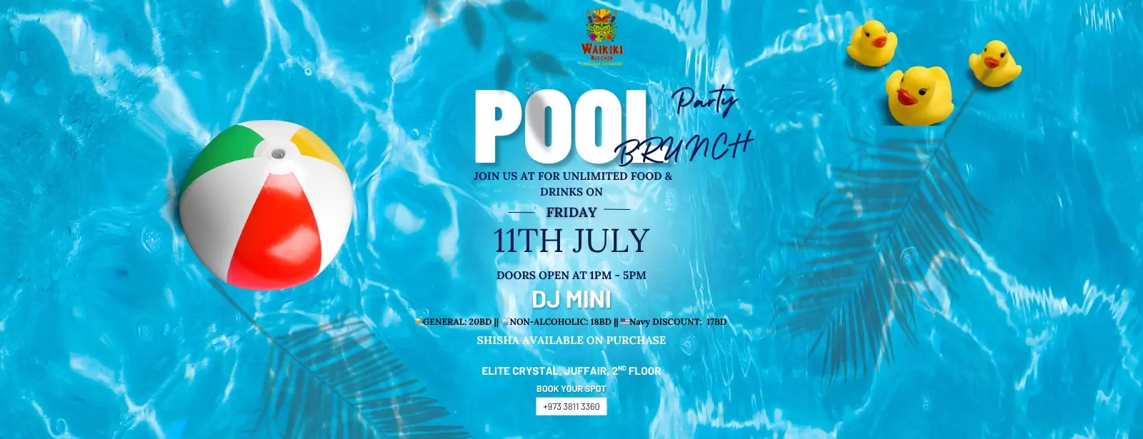 Pool Party Brunch at Wakiki Kitchen - Elite Crystal Hotel
