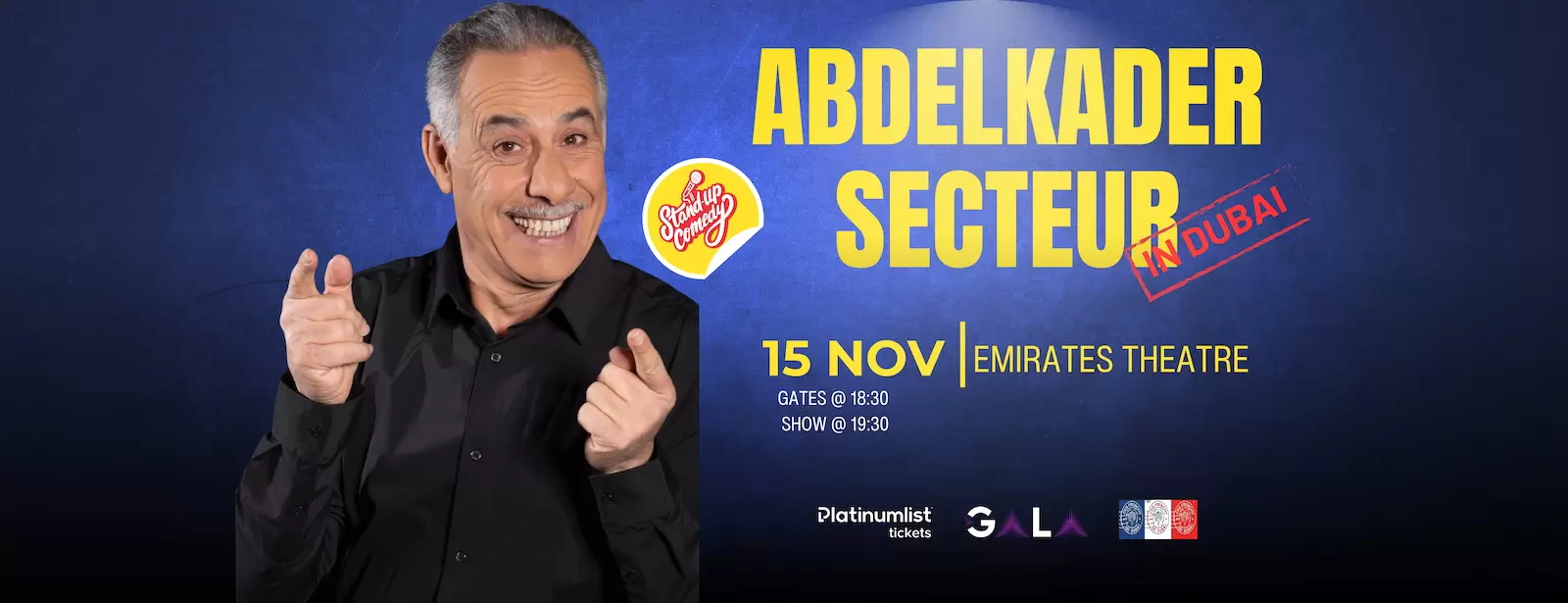 Abdelkader Secteur at Emirates Theatre in Dubai