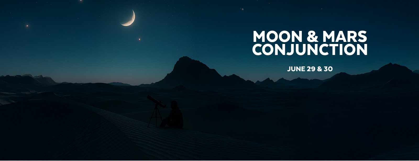 Mleiha Moon and Mars Conjunction