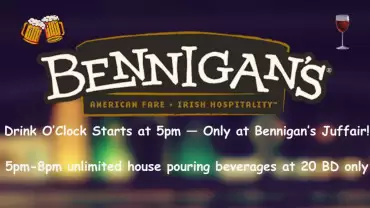 3 Hours Zero Limits at Bennigans