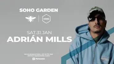 Adrián Mills at HIVE, Soho Garden Meydan in Dubai