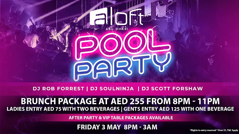 Aloft Pool Party in Abu Dhabi