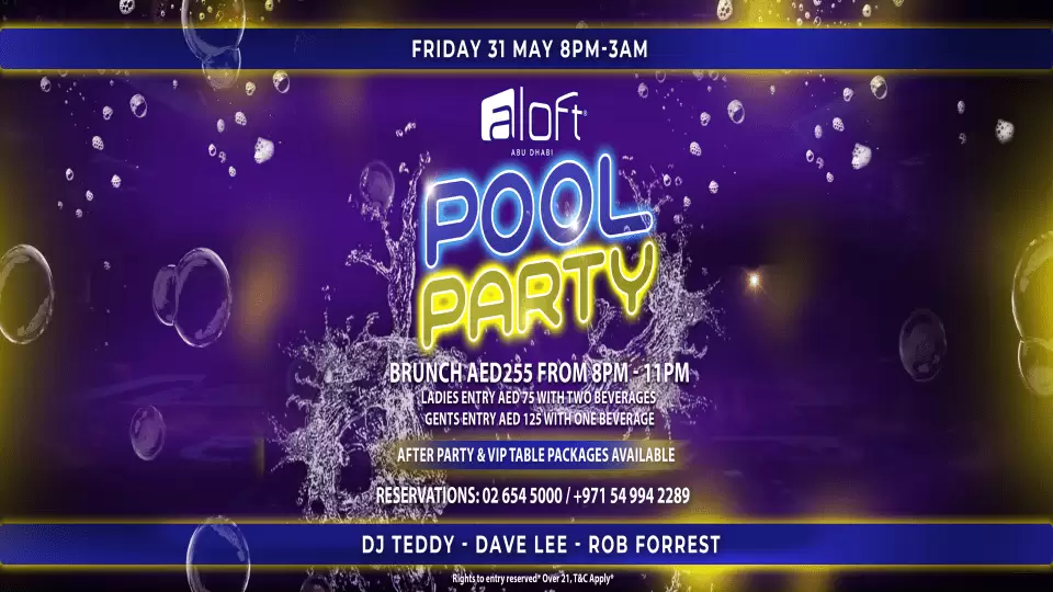 Aloft Pool Party in Abu Dhabi