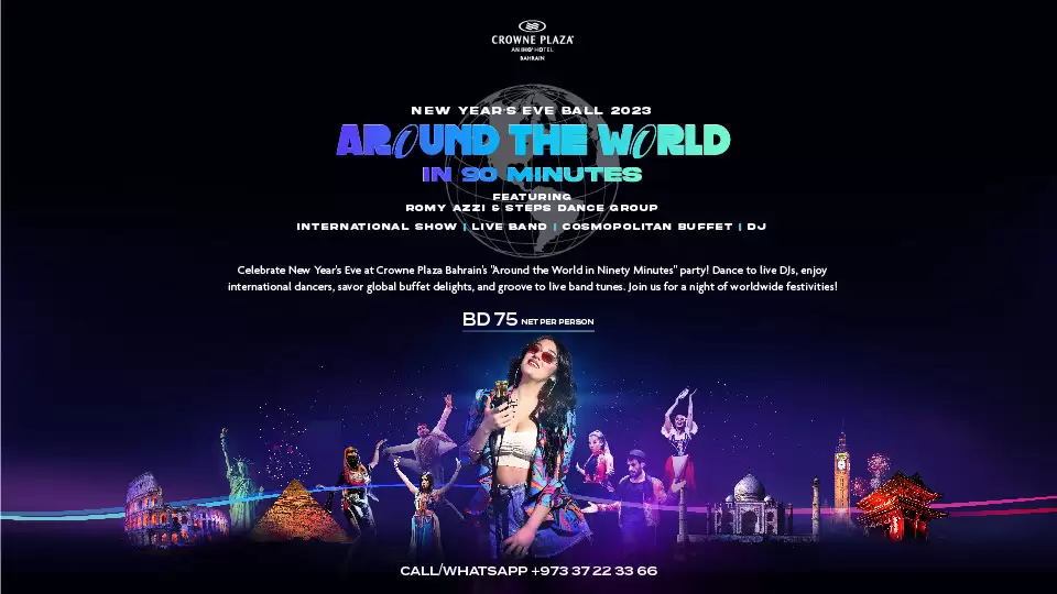 Around The World in 90 Minutes - New Year's Eve Ball at Crowne Plaza Bahrain